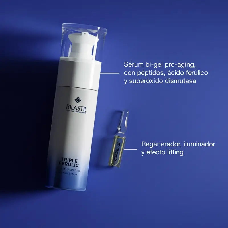 Pacote de Natal Rilastil Radiance, 30 ml + 10 ampolas x 1,5 ml