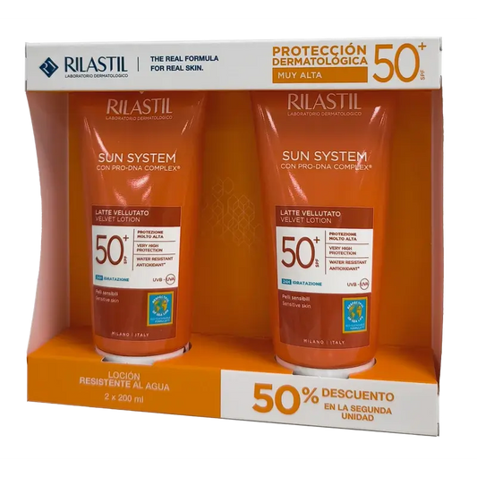Rilastil Sun System 50 Leite Velluto , 2 x 200 ml