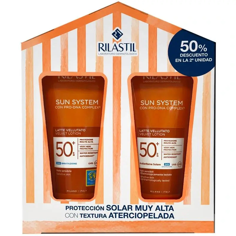 Rilastil Sun System 50 Leite Velluto , 2 x 200 ml
