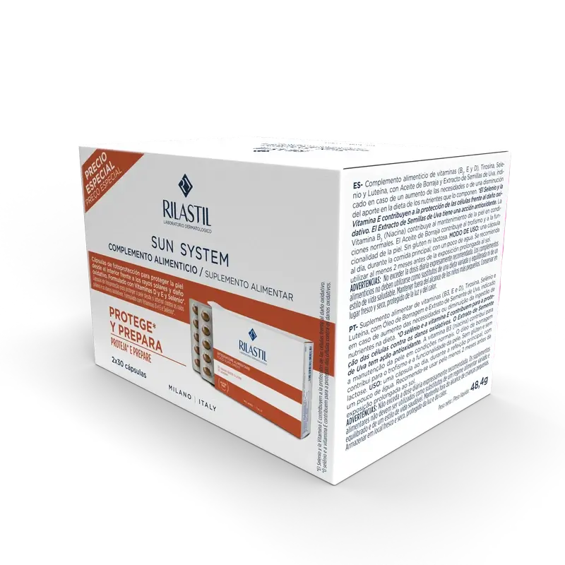 Rilastil Sun System Oral, 2x30 cápsulas