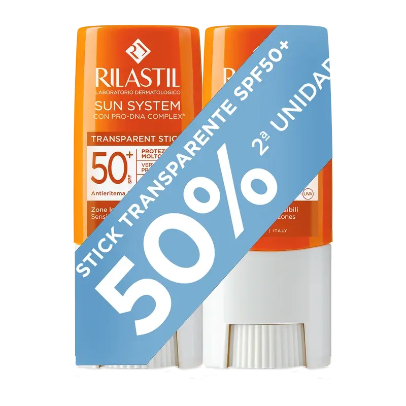 Rilastil Sun System Stick Spf50+ , embalagem 2 x 8,5