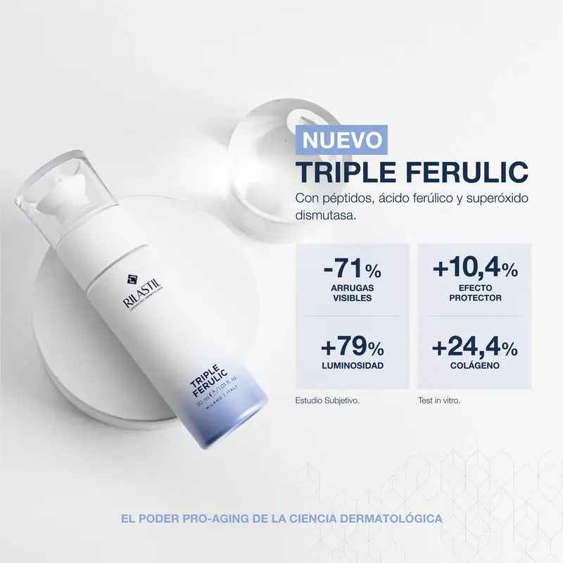 Rilastil Triple Ferulic Sérum Anti-Idade, Antioxidante e Luminoso, 30 Ml
