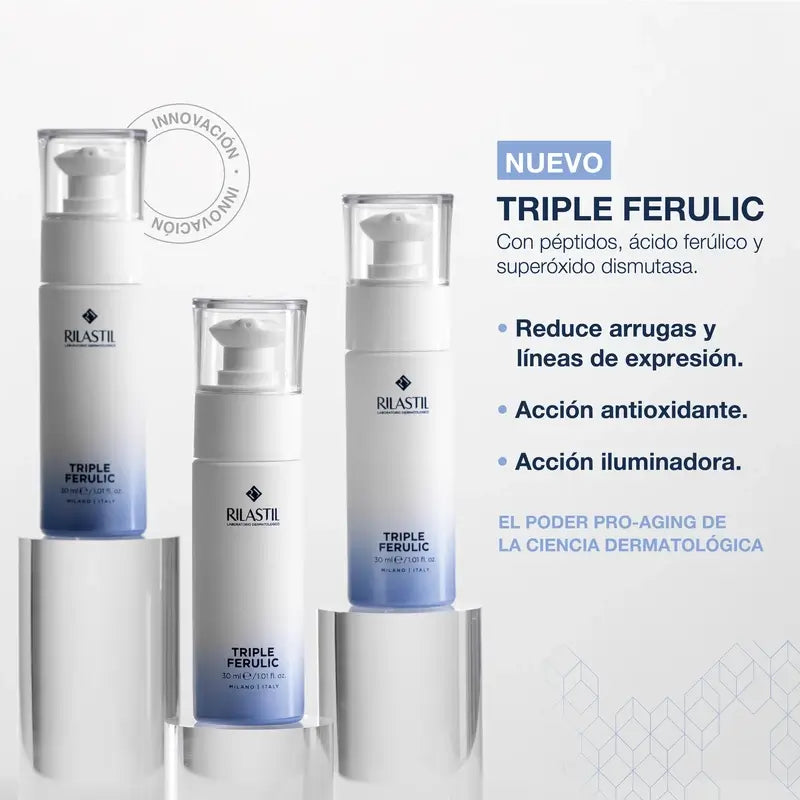 Rilastil Triple Ferulic Sérum Anti-Idade, Antioxidante e Luminoso, 30 Ml