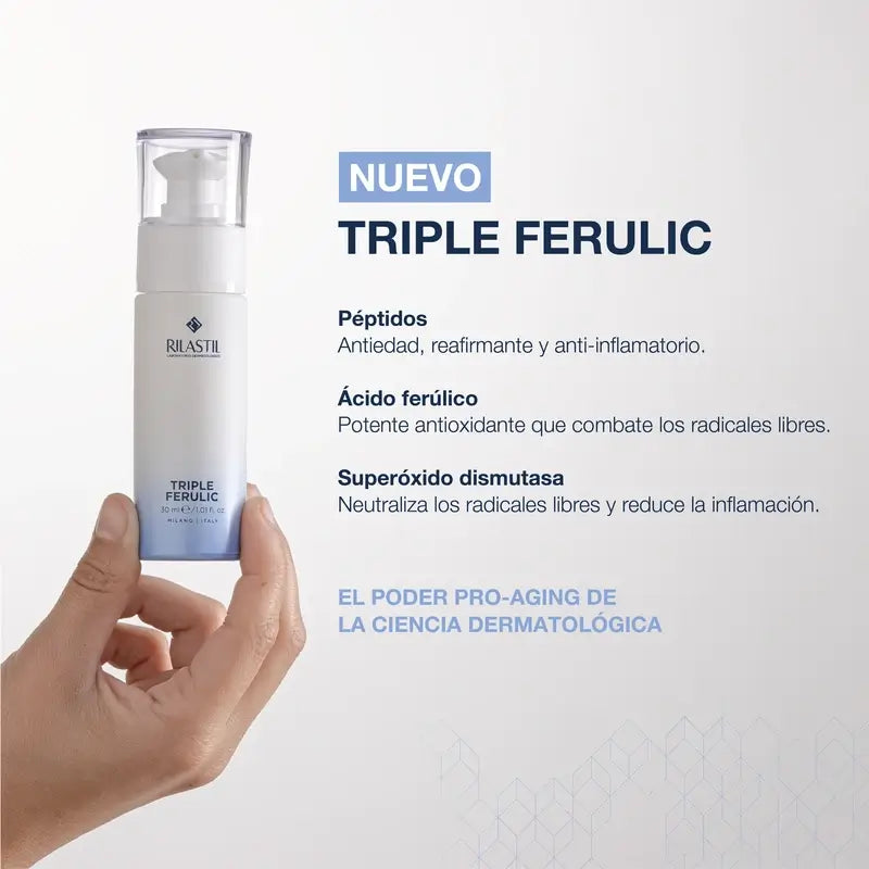 Rilastil Triple Ferulic Sérum Anti-Idade, Antioxidante e Luminoso, 30 Ml