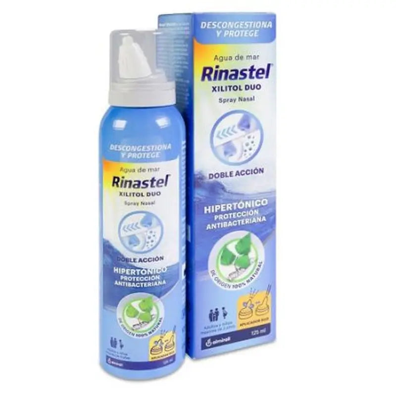 Rinastel Xylitol Hypertonic Duo Spray Nasal, 125 ml
