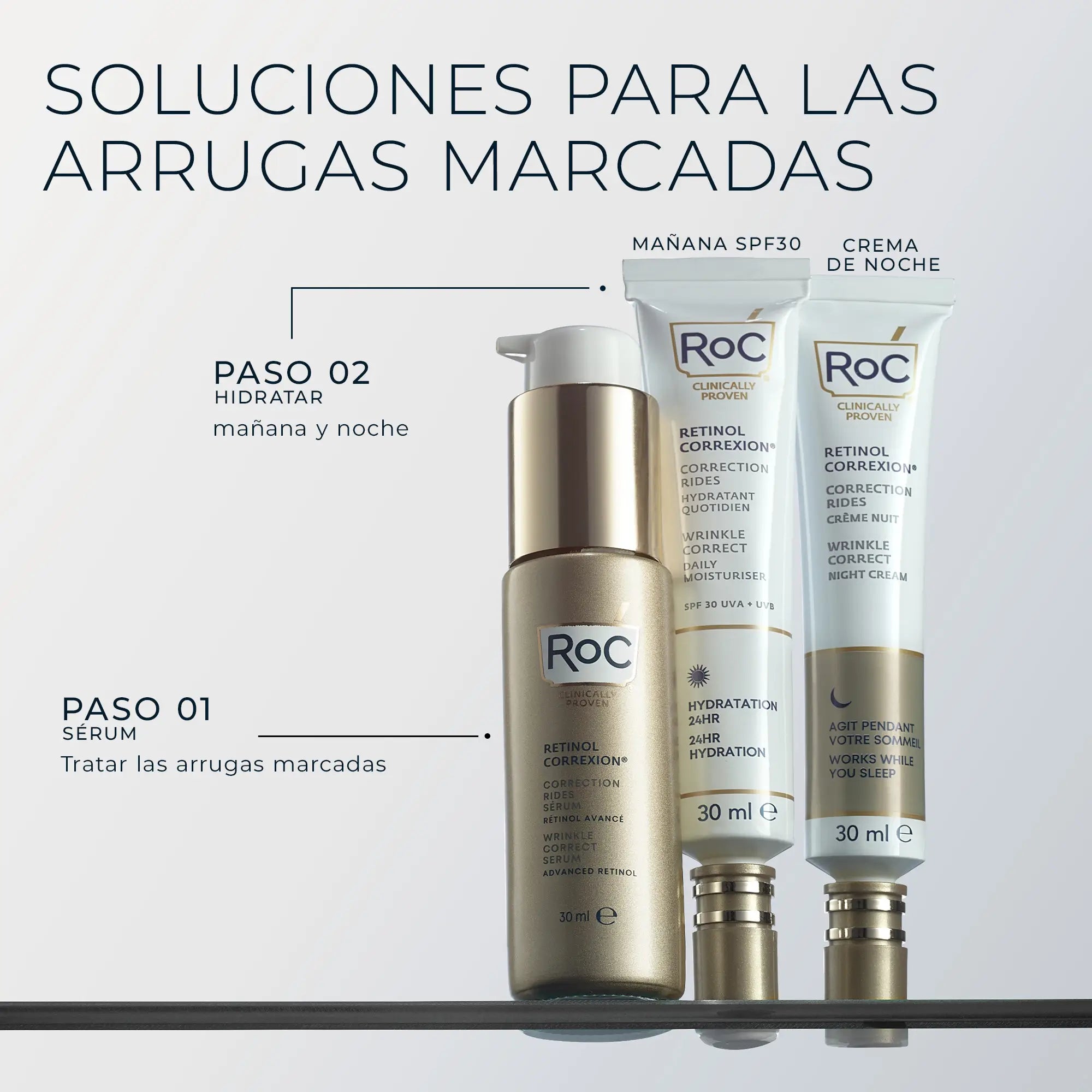 Roc Skincare Iberia Roc® Creme de Dia Corretor de Rugas Spf30 30Ml