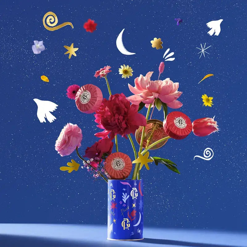 Roger & Gallet Saboneteira Wellness: Fleur De Figuier - Gingembre Rouge - Rose, 3 unid.