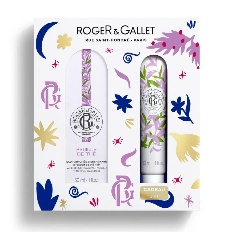 Roger & Gallet Feuille De Thé Wellness Água Perfumada + Creme de Mãos Wellness Baú, 60 ml
