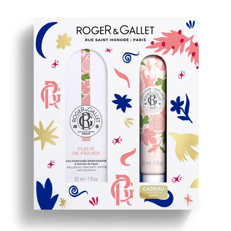 Roger & Gallet Fleur De Figuier Wellness Eau de Toilette perfumada + Creme de mãos Wellness, 60 ml