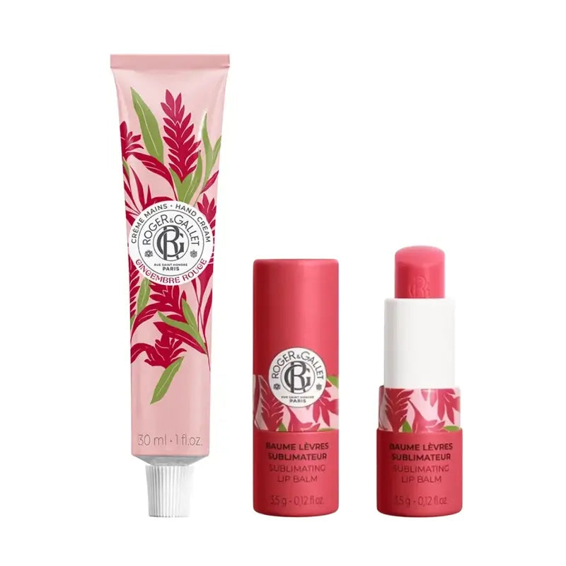 Pack Roger & Gallet Gingembre Rouge Creme de mãos + Bálsamo labial