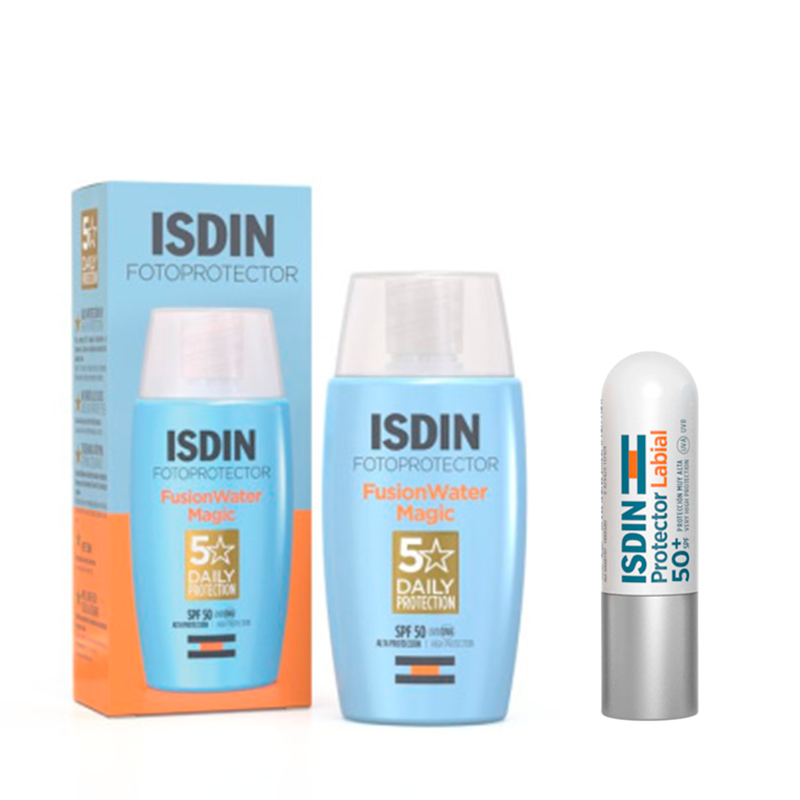 ISDIN Fotoprotector Fusion Water Magic Spf 50+ Fotoprotector 50 Ml + ISDIN Lip Protetor Spf50+ 4 Gr