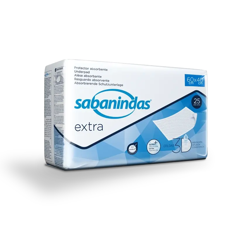 Sabanindas Extra Small Absorbent Pad 60 X 40 Cm. , 25 unid.