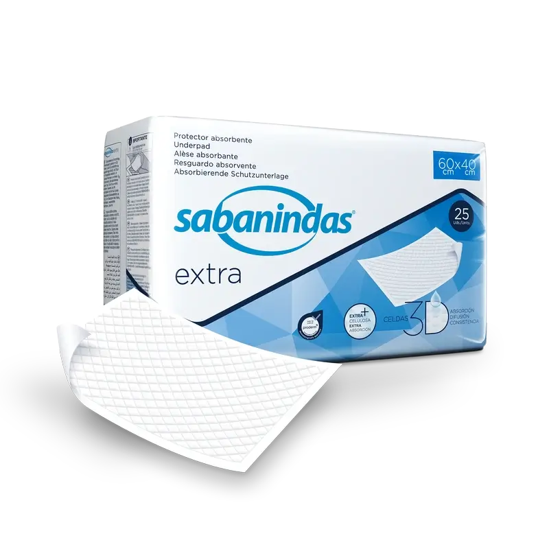Sabanindas Extra Small Absorbent Pad 60 X 40 Cm. , 25 unid.