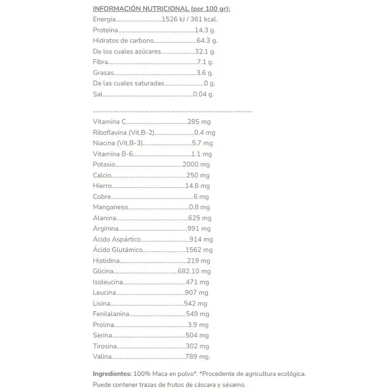 Salud Viva Maca Premiun Pó 200Gr. Bio Sg S/A Vegan