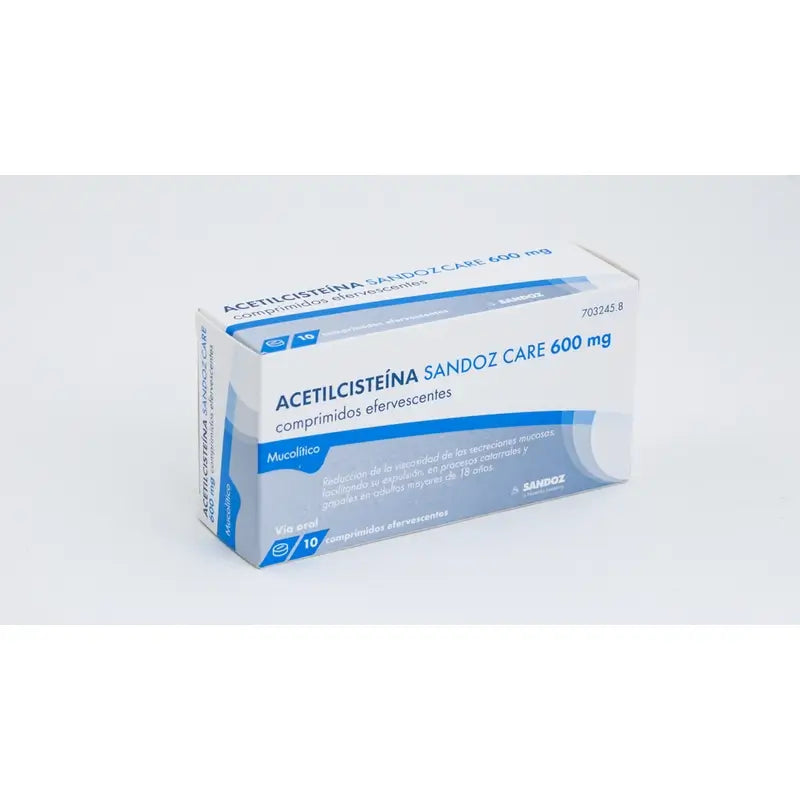 Sandoz Care Acetilcisteína 600 Mg, 10 comprimidos efervescentes
