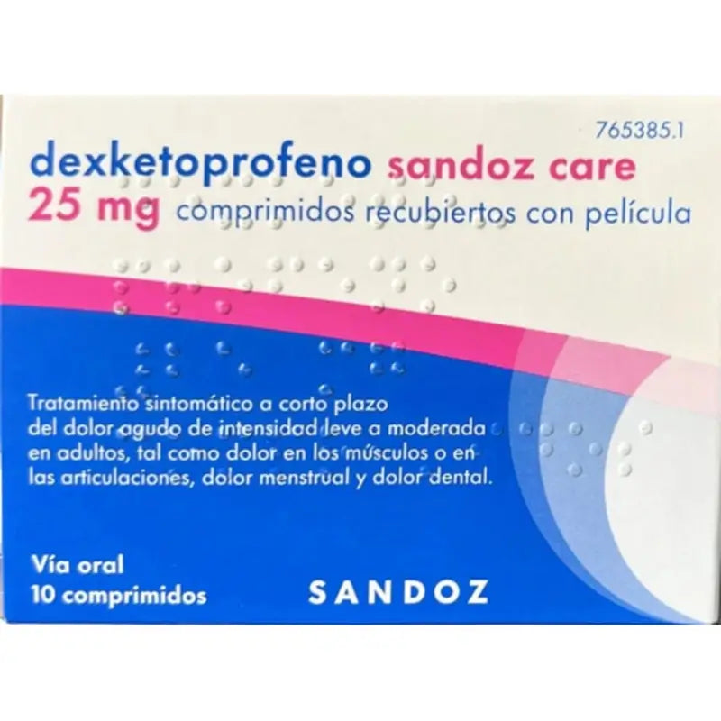 Sandoz Care Dexcetoprofeno 25 mg, 10 comprimidos revestidos por película