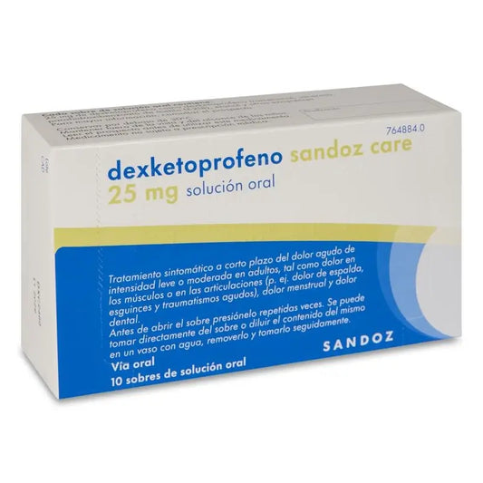 Sandoz Care Dexcetoprofeno 25 mg, 10 saquetas