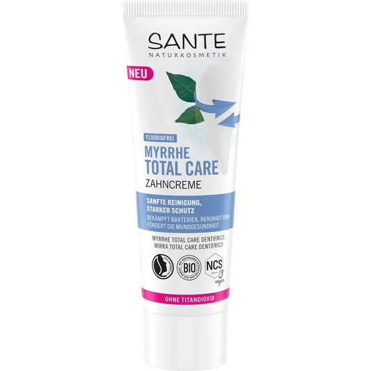Sante Naturkosmetik Pasta de dentes de mirra sem flúor 75 ml.