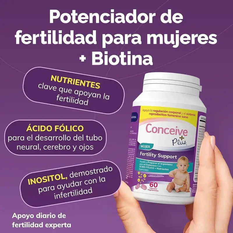 Sasmar Conceive Plus Apoio à Fertilidade Feminina, 60 Cápsulas