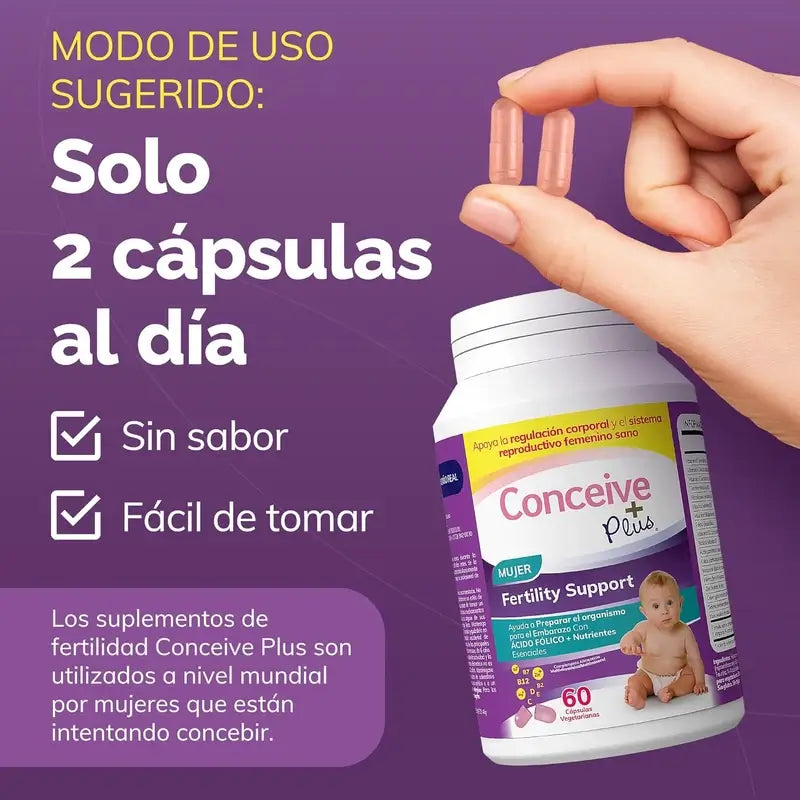 Sasmar Conceive Plus Apoio à Fertilidade Feminina, 60 Cápsulas