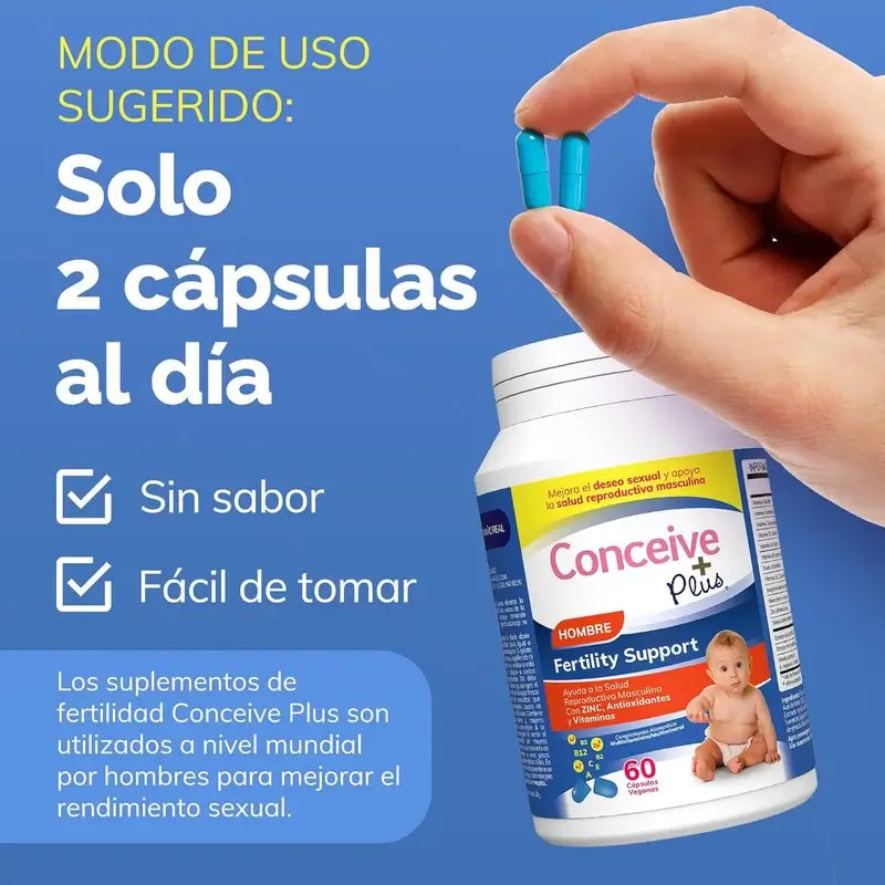 Sasmar Conceive Plus Apoio à Fertilidade Masculina, 60 Cápsulas