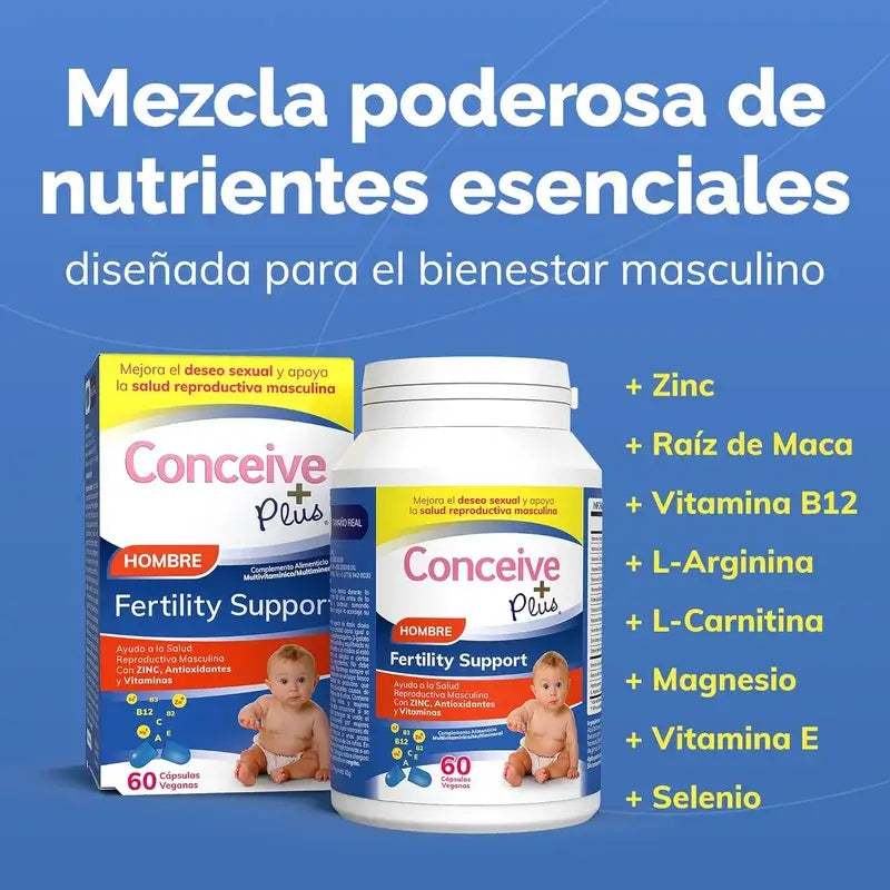 Sasmar Conceive Plus Apoio à Fertilidade Masculina, 60 Cápsulas