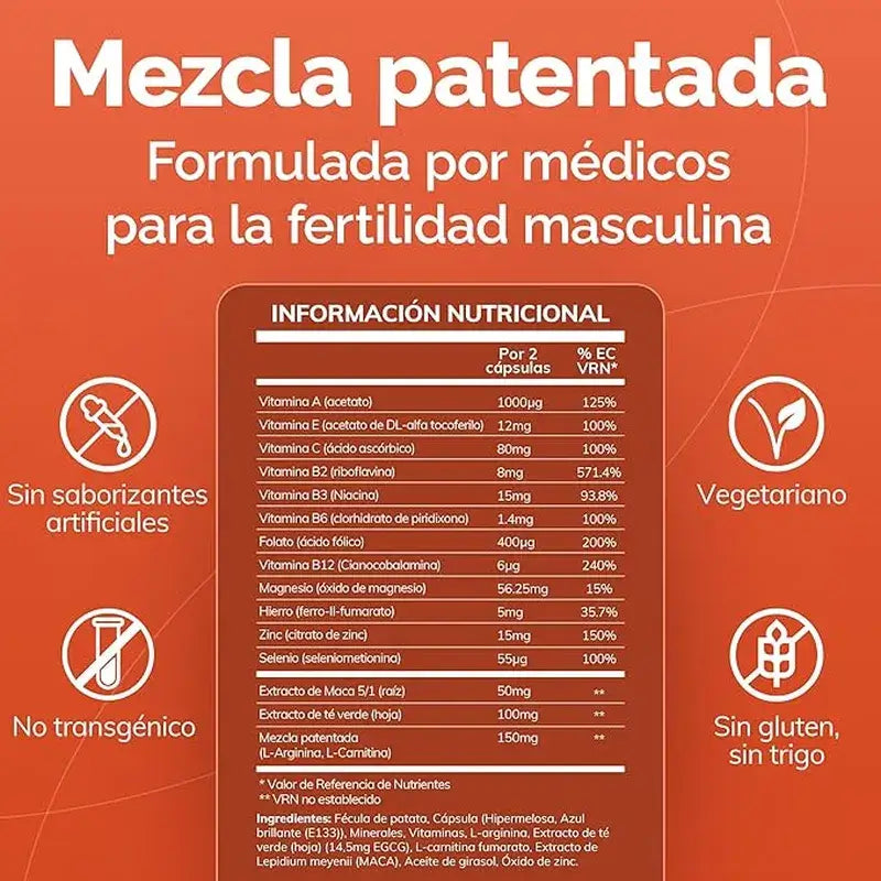 Sasmar Conceive Plus Motilidade Masculina, 60 Cápsulas