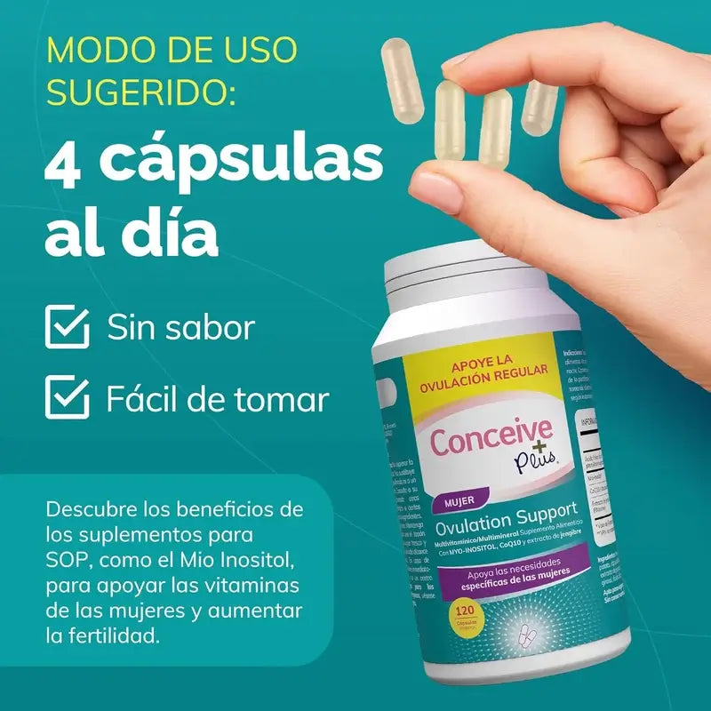 Sasmar Conceive Plus Ovulação Feminina, 120 Cápsulas