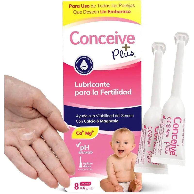Sasmar Conceive Plus Lubrificante, 8 aplicadores de dose única