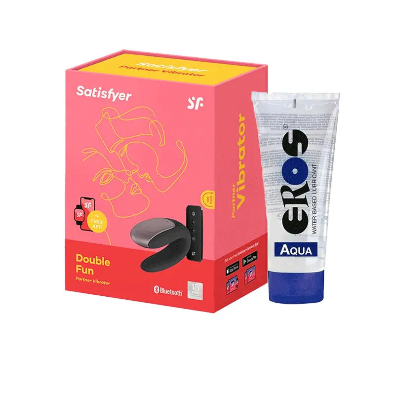 Satisfyer Connect Partner Vibrador + Eros Linha Clássica Aqua Water Based Lube