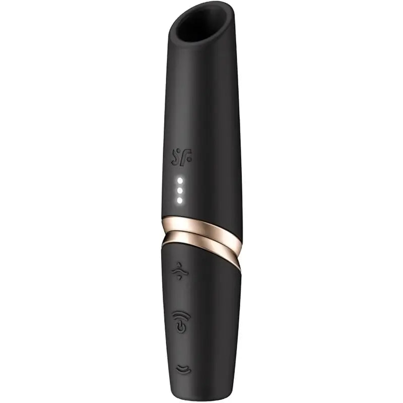 Estimulador de clitóris Satisfyer Perfect Kiss da Waves Preto / Dourado