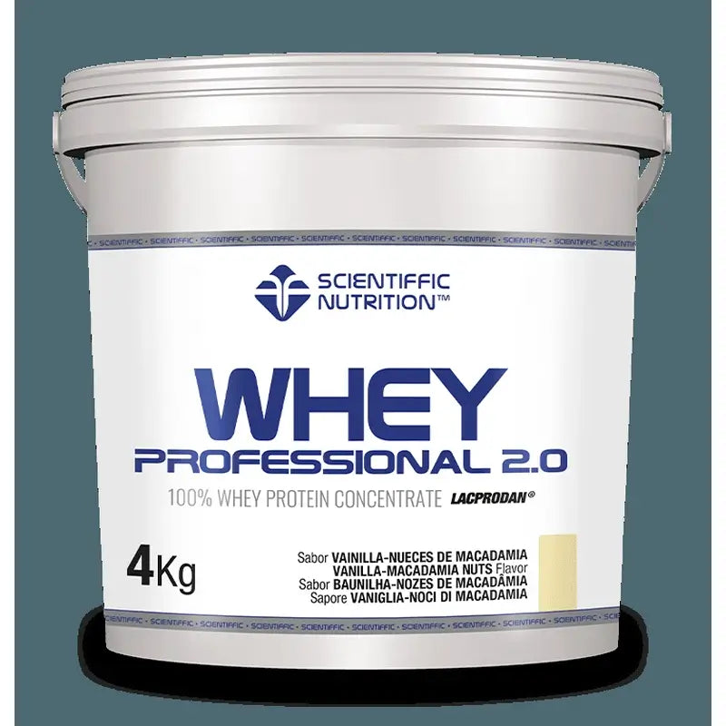 Scientiffic Nutrition Whey Professional 2.0 Baunilha Macadame Nozes, 4000 gramas