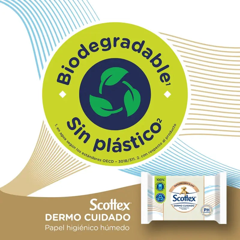 Scottex Dermo Care Papel higiénico húmido, 66 unid.