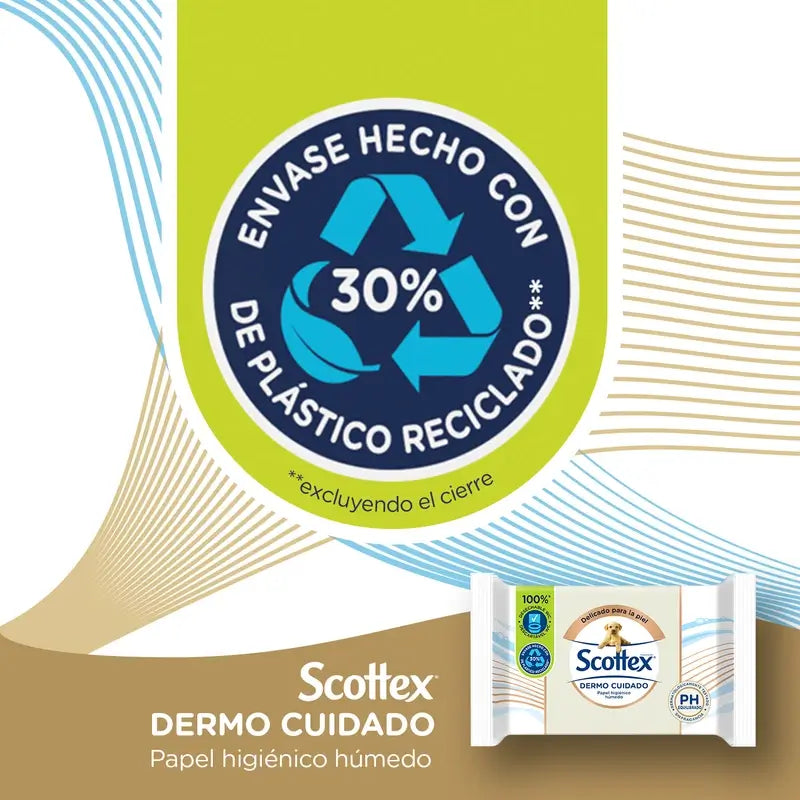 Scottex Dermo Care Papel higiénico húmido, 66 unid.
