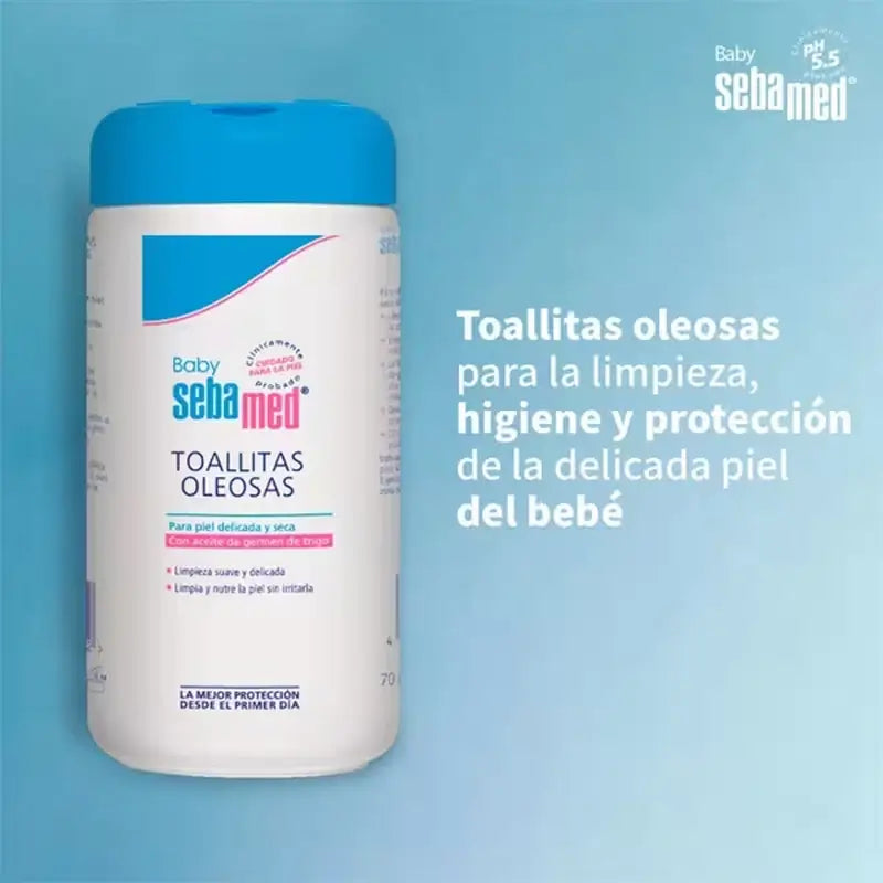 SEBAMED Baby Toalhetes Oleosas 70 Unidades