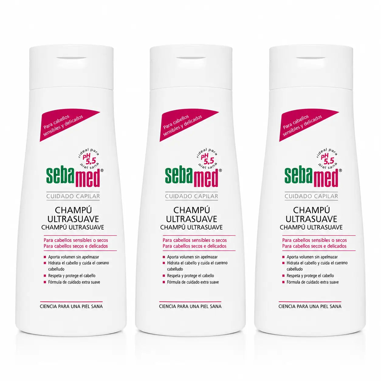 Champô Sebamed Ultra Suave 400 Ml, embalagem de 3