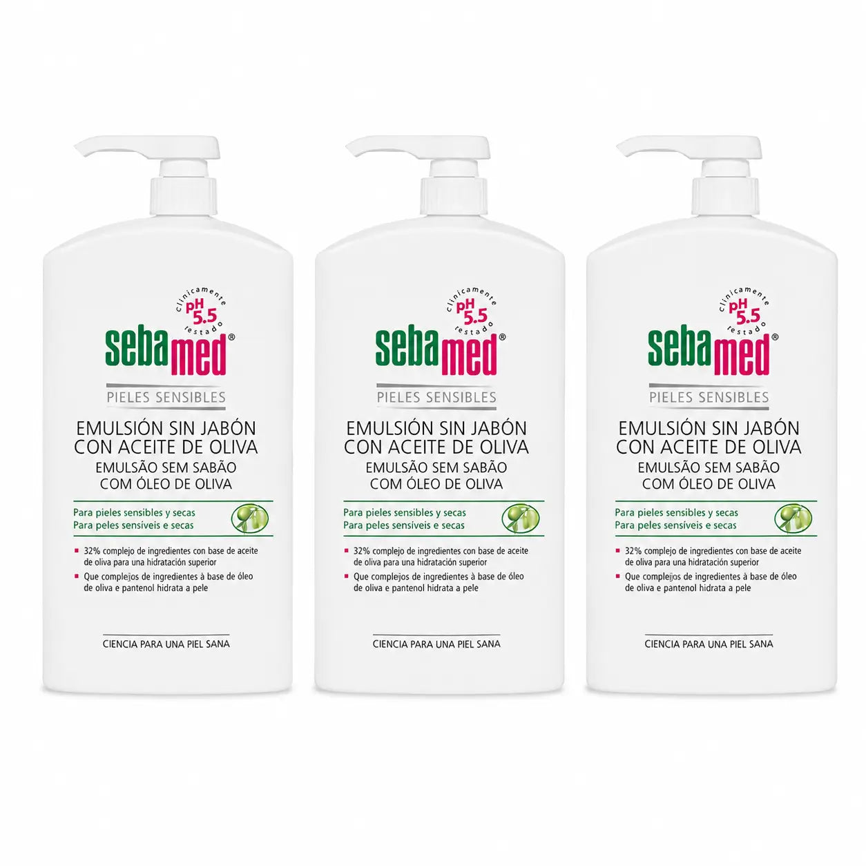Sebamed Gel de Emulsão Sem Sabão Com Azeite 1000 Ml , embalagem 3
