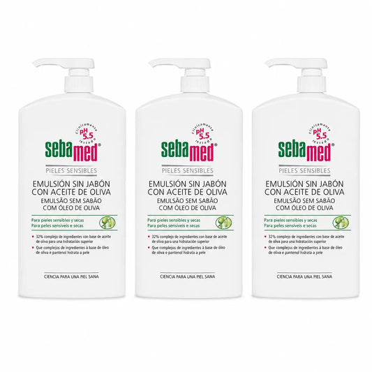 Sebamed Gel de Emulsão Sem Sabão Com Azeite 1000 Ml , embalagem 3