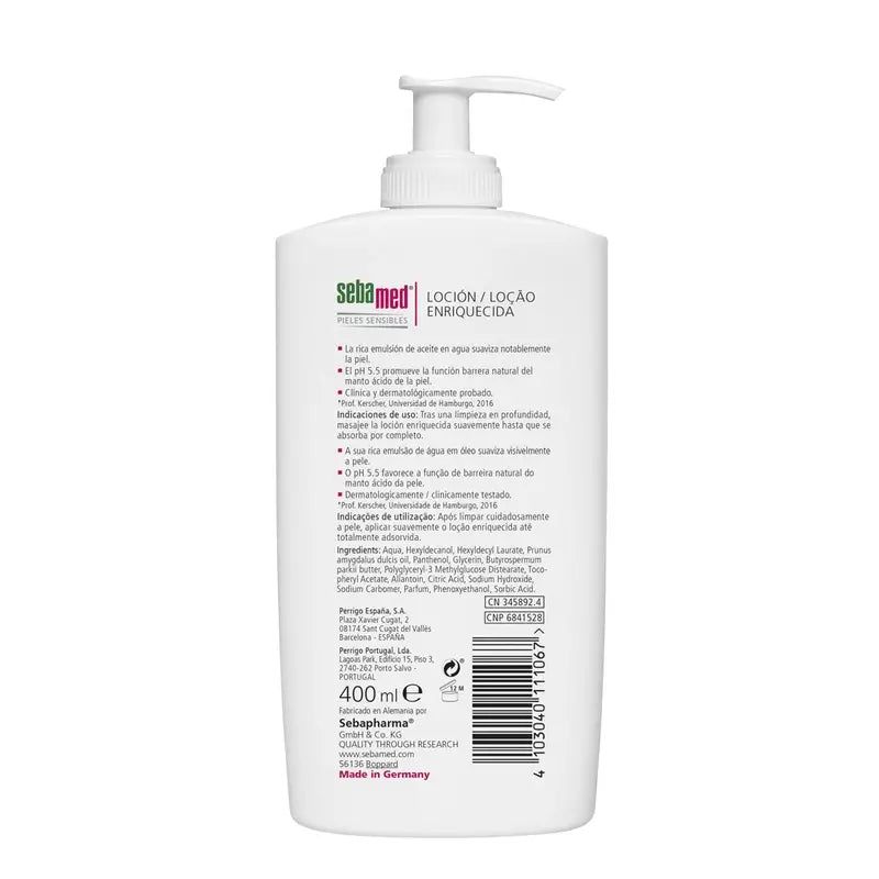 SEBAMED LOÇÃO ENRIQUECIDA 400 ML