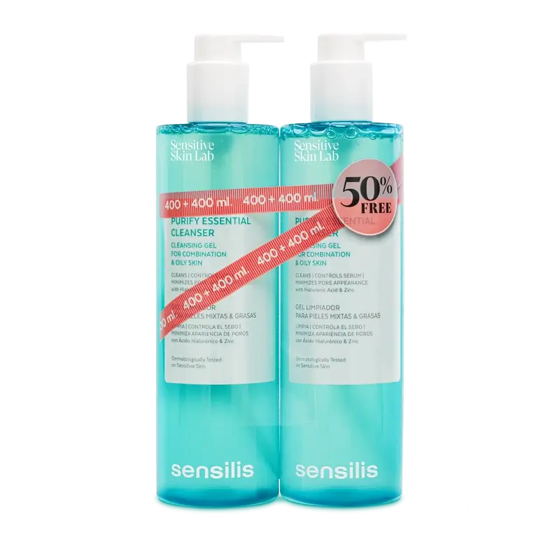 Sensilis Higiene Facial Duplo Purify Essential Cleanser , 400+400 ml