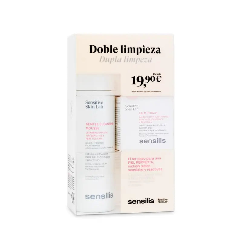 Sensilis Pacote de Higiene Facial Calm + Gentle Mousse , 50+200 ml