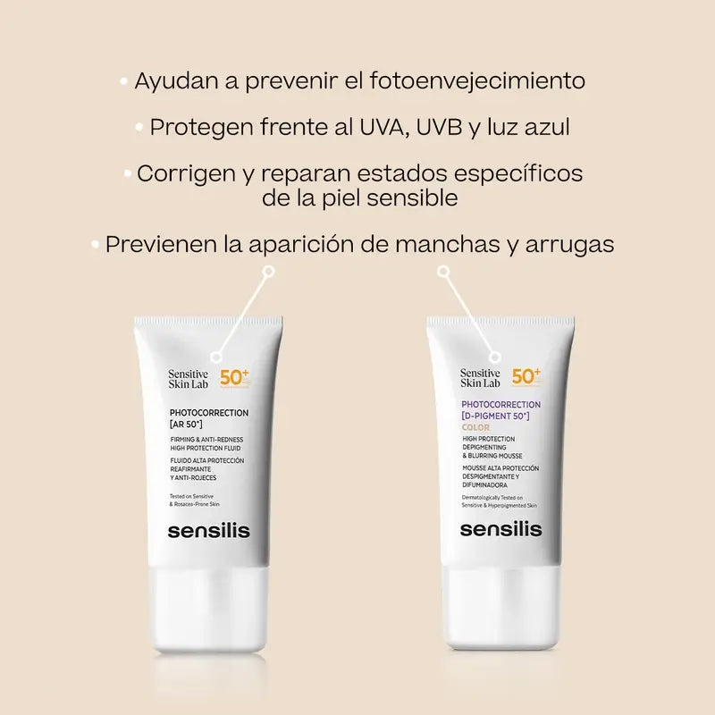 Sensilis Photocorrection [D-Pigment SPF 50+] com Mousse Despigmentante 40 ml