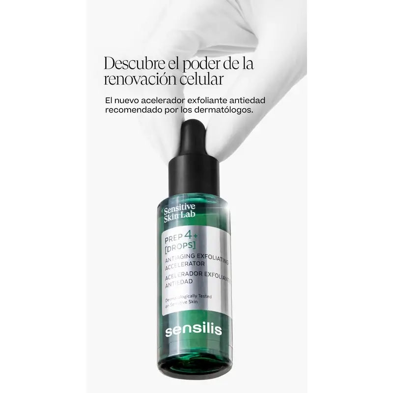Sensilis Prep4+ Gotas Sérum Anti-Envelhecimento Esfoliante Acelerador 30 Ml