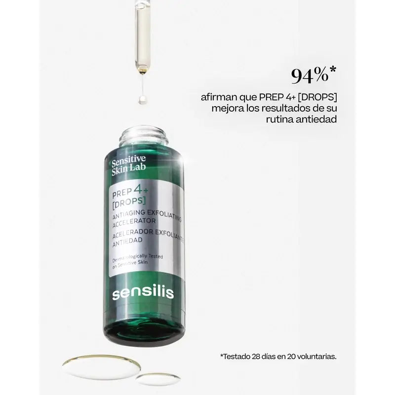 Sensilis Prep4+ Gotas Sérum Anti-Envelhecimento Esfoliante Acelerador 30 Ml