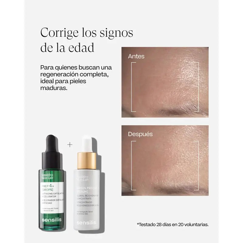 Sensilis Prep4+ Gotas Sérum Anti-Envelhecimento Esfoliante Acelerador 30 Ml