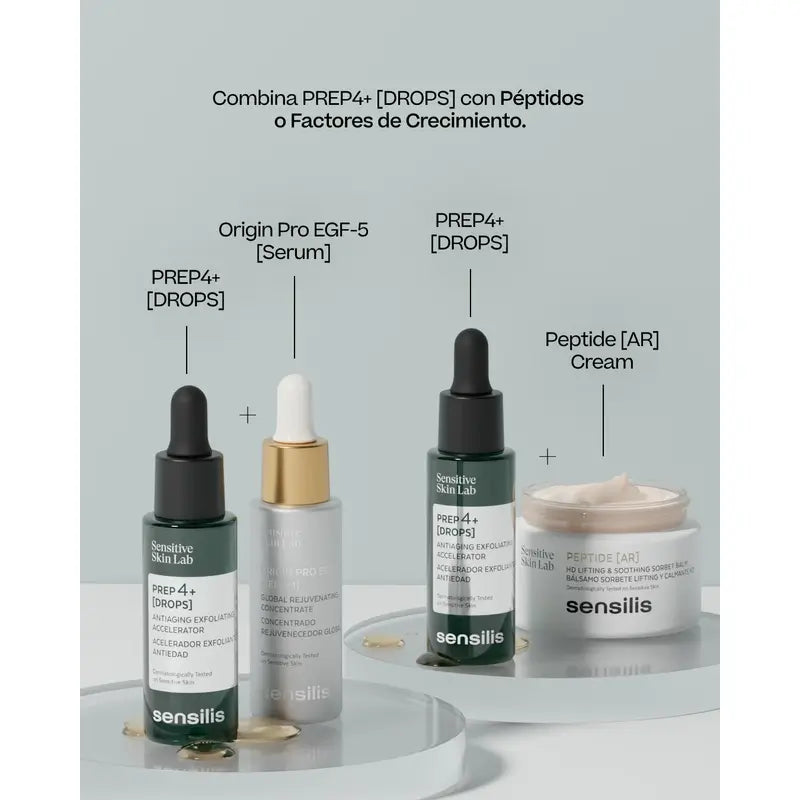Sensilis Prep4+ Gotas Sérum Anti-Envelhecimento Esfoliante Acelerador 30 Ml