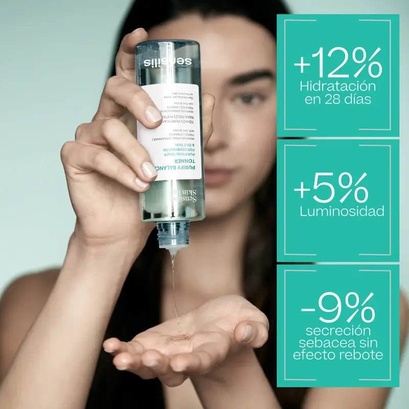 Sensilis Purify Balancing Toner Tónico de Limpeza para Pele Oleosa e Mista 200 ml