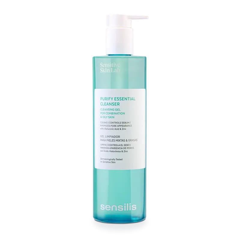 Sensilis Purify Essential Cleanser Gel de Limpeza para Pele Oleosa e Mista 400 ml