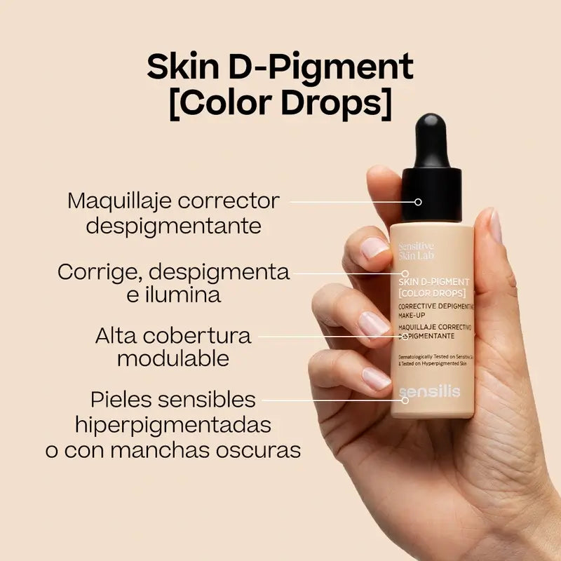 Sensilis Skin D-Pigment Despigmenting Make-up Make-up Corrector Bege, 30 ml