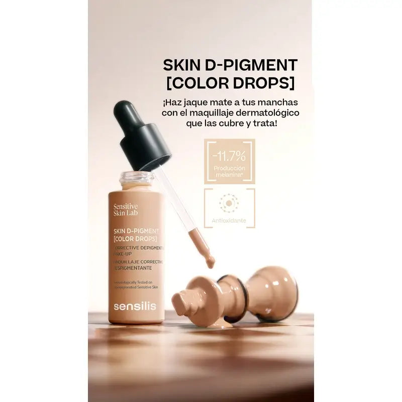 Sensilis Skin D-Pigment Despigmenting Make-up Make-up Corrector Bege, 30 ml
